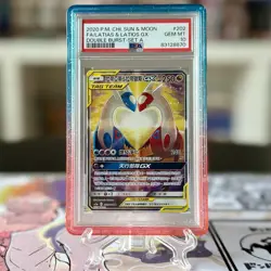 Pokemon TCG PSA 10 Chinese Latias & Latios GX AS 5a 202/184 2020 SR Double Burst - Image 1