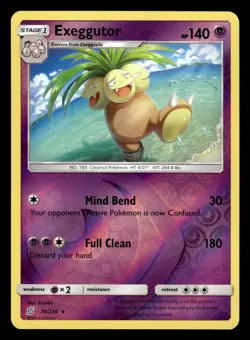 Exeggutor 74/236 Reverse Holo S&M Unified Minds Pokemon Card - Image 1