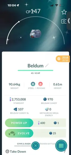 Pokemon Go Shiny Beldum ( 2018 ) - Image 2
