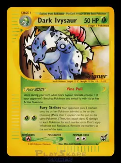 Pokemon Card Dark Ivysaur 6/9 6 Winner Best of Game Vintage WOTC Promo LP 2002 - Image 1