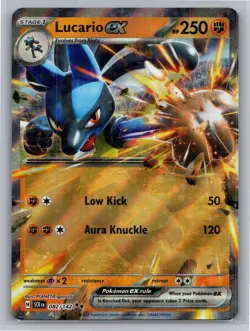 Lucario ex 82/142 Double Rare Stellar Crown Pokemon Holo Near Mint - Image 1