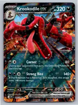 Krookodile ex 055/086 Double Rare Chaos Rising Pokemon Holo Near Mint - Image 1