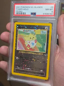2001 Pokemon Southern Islands Togepi Holo Promo PSA 8 Promo #4 w/ Swirl 🌀 - Image 1