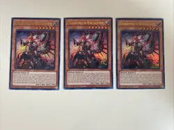 Yugioh Fiendsmith Engraver x 3 - 1st Edition Ultra Rare NM - Free Holo Card - B - Image 1