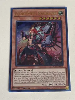 Yugioh Fiendsmith Engraver x 3 - 1st Edition Ultra Rare NM - Free Holo Card - B - Image 2