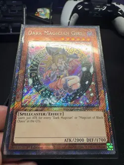 Yu-Gi-Oh Dark Magician Girl Alternate Art Platinum Secret Rare Card RA04-EN107 - Image 1