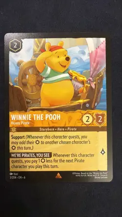 Winnie The Pooh Honey Pirate | 3/204 | NM | Disney Lorcana | Azurite Sea - Image 1