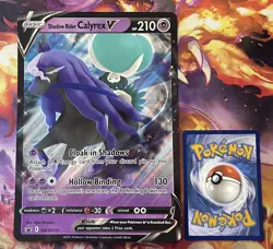 Shadow Rider Calyrex V SWSH131 JUMBO OVERSIZED Black Star Promo Pokemon Card - Image 1