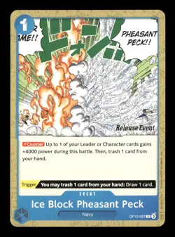 Ice Block Pheasant Peck C Legacy of the Master Release Event Cards OP12-057 NM - Image 1
