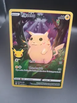 Pikachu 005/025 Celebrations Holo Rare Full Art Pokemon Card NM 25th Anniversary - Image 1