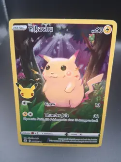 Pikachu 005/025 Celebrations Holo Rare Full Art Pokemon Card NM 25th Anniversary - Image 2