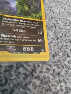 Pokemon TCG Tyranitar Aquapolis 40/147 Regular Rare Card WOTC - Image 4