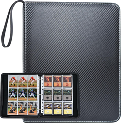 9 Pocket Trading Card Binder Album with Zipper 900 Pockets Card Storage Book - Image 1