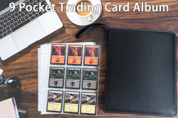 9 Pocket Trading Card Binder Album with Zipper 900 Pockets Card Storage Book - Image 3