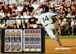 9 Pocket Trading Card Binder Album with Zipper 900 Pockets Card Storage Book - Image 5