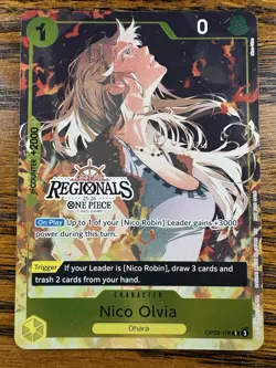 Nico Olvia OP09-106 Offline Regional Participant One Piece Promo Card - Image 1
