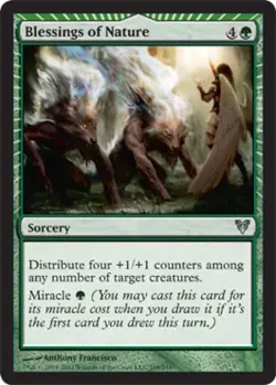 Blessings of Nature - AS MTG - Heavy Play - Image 1