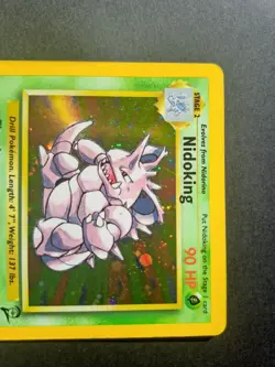 Pokemon TCG Nidoking 🍃 011/130 Base Set 2 Holo Rare 90 HP English 1999 - Image 2