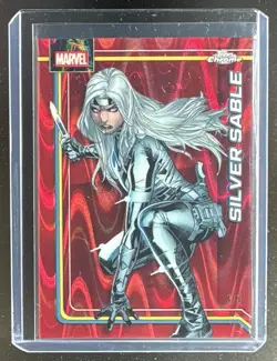 2026 Topps Chrome Marvel Comics Silver Sable #158 Red RayWave Refractor 3/5 - Image 1