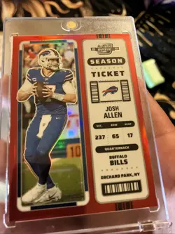 2022 Panini Contenders Optic - Season Ticket Josh Allen #6 Red Prizm /175 - Image 2
