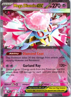 Mega Diancie ex 041/094 ME02: Phantasmal Flames Double Rare Holo NM - Image 1