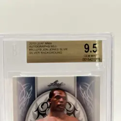 2010 Leaf MMA Jon Jones Silver Background Autograph Red #AU-JJ1 BGS 9.5 - Image 3