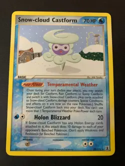 Pokemon TCG EX Delta Species Snow-cloud Castform 29/113 NM - Image 1