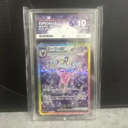 Pokemon Espeon EX TCG 211/187 Terastal Festival SV8a Ace 10 Graded Eeveelution - Image 1
