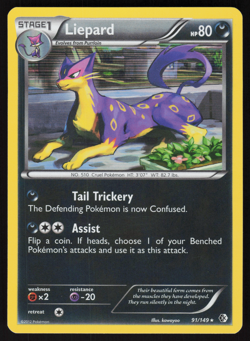 Pokemon TCG - Boundaries Crossed - Liepard 91/149 Holo - P - Image 1