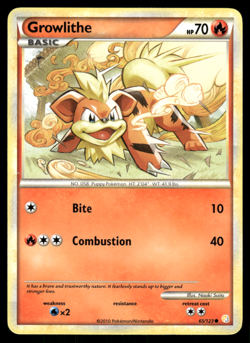 Pokemon TCG - HeartGold & SoulSilver - Growlithe 65/123 - P - Image 1