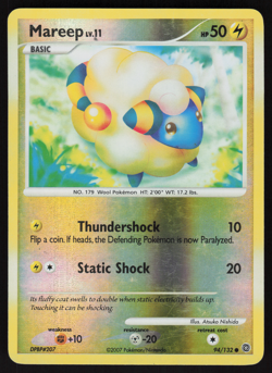 Pokemon TCG - Secret Wonders - Mareep 94/132 Reverse Holo - P - Image 1
