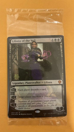 MTG Sealed Promo Card Liliana Of The Veil Still in Packaging - Image 1