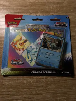 Pokemon TCG: Prismatic Evolutions Tech Sticker 3 pack - Glaceon - Image 1