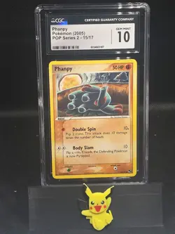Pokemon TCG Phanpy 15/17 POP Series 2 2005 CGC GEM MINT 10 - Image 1