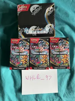 Chaos Rising Booster Box and Booster Bundles X3 Pokemon TCG New & Sealed - Image 1