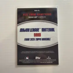 2025 Topps Series 1 - Major League Material Pete Crow-Armstrong #MLM-PC (MEM) - Image 2