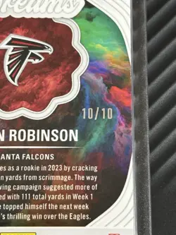 2024 Panini Contenders Optic #D-BRN - Bijan Robinson Dreams Case Hit Gold /10 - Image 3