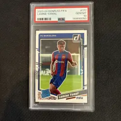 2023-24 Panini Donruss FIFA Rated Rookie Lamine Yamal Spain! #177 PSA 10! - Image 1