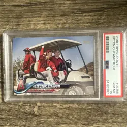 Shohei Ohtani 2018 Topps Update #US158 Upton/Ohtani/Trout PSA 10 Rookie - Image 1