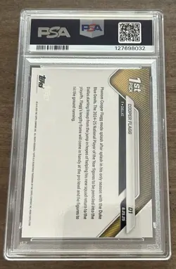 Topps 2025-26 Topps Now Draft Cooper Flagg #D1 Rookie PSA 10 /123650 - Image 2