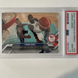 2024 Topps Now Olympic Games #24 LeBron James USA Basketball PSA 10 GEM MINT - Image 1