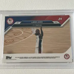 2024 Topps Now Olympic Games #24 LeBron James USA Basketball PSA 10 GEM MINT - Image 4