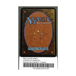 WOTC MtG Unlimited Black Lotus (R) VG+ - Image 2