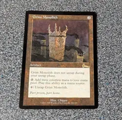 Mtg Magic The Gathering Urzas Legacy Grim Monolith Card - Image 1
