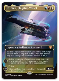 Inspirit, Flagship Vessel (Borderless) #2 (NM) Edge of Eternities EOC Magic MTG - Image 1