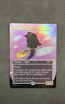 Windborn Muse Secret Lair Drop Foil MTG Purr Majesty - Image 1