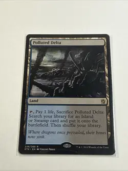 Wizards Magic: The Gathering Polluted Delta Rare Land Khans of Tarkir Regular NM - Image 1