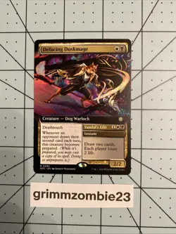 Defacing Duskmage (Extended Art) Commander: Secrets of Strixhaven Regular (0093) - Image 1