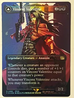 MTG VINCENT VALENTINE (BORDERLESS) R FINAL FANTASY 383 FOIL NM - Image 1