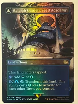 MTG BALAMB GARDEN, SEED ACADEMY (BORDERLESS) FINAL FANTASY 354 FOIL NM - Image 1